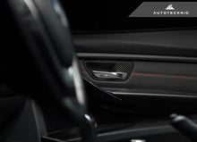 Load image into Gallery viewer, AutoTecknic Dry Carbon Interior Door Handle Trim Set - BMW F-Chassis
