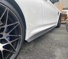 Load image into Gallery viewer, F8x M3/M4 PSM Style Carbon Fiber Side Skirt Extensions (Flat Version)