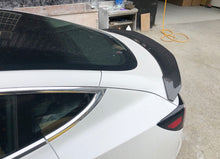 Load image into Gallery viewer, Tesla Model 3 V Style Carbon Fiber Trunk Spoiler