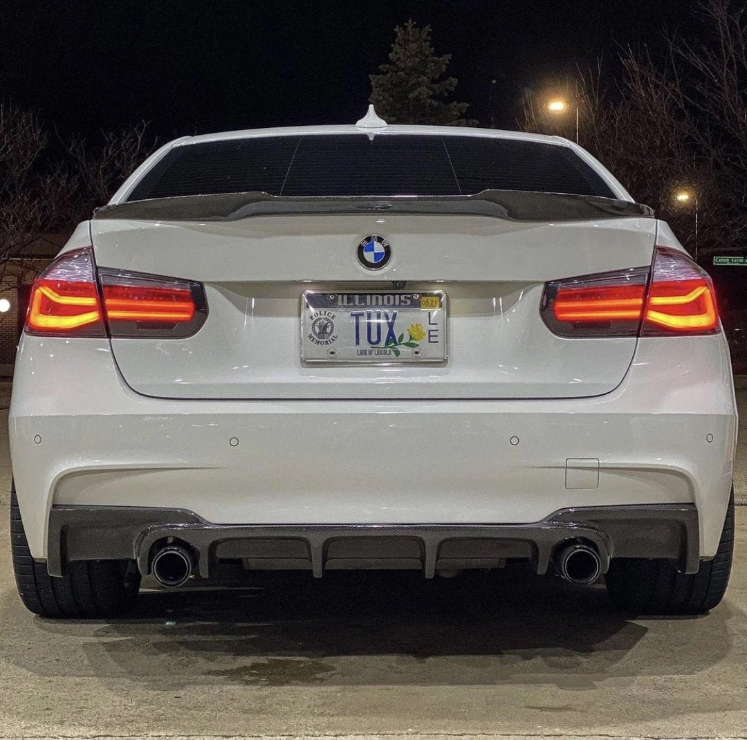 BMW F30 3 Series Performance Style Carbon Fiber Diffuser