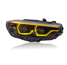 Load image into Gallery viewer, F8x BMW M3/M4 &amp; F32 4 Series Coupe LCI2 Ikon Style Headlights W/ Switchable Yellow/White DRL&#39;s
