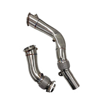 Load image into Gallery viewer, MAD BMW S55 3.5" Fat Boy Downpipes M2C M3 M4 W/ Flex Section
