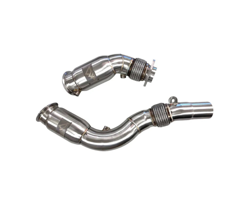 MAD BMW S55 Catted Downpipes M2C M3 M4 W/ Flex Section