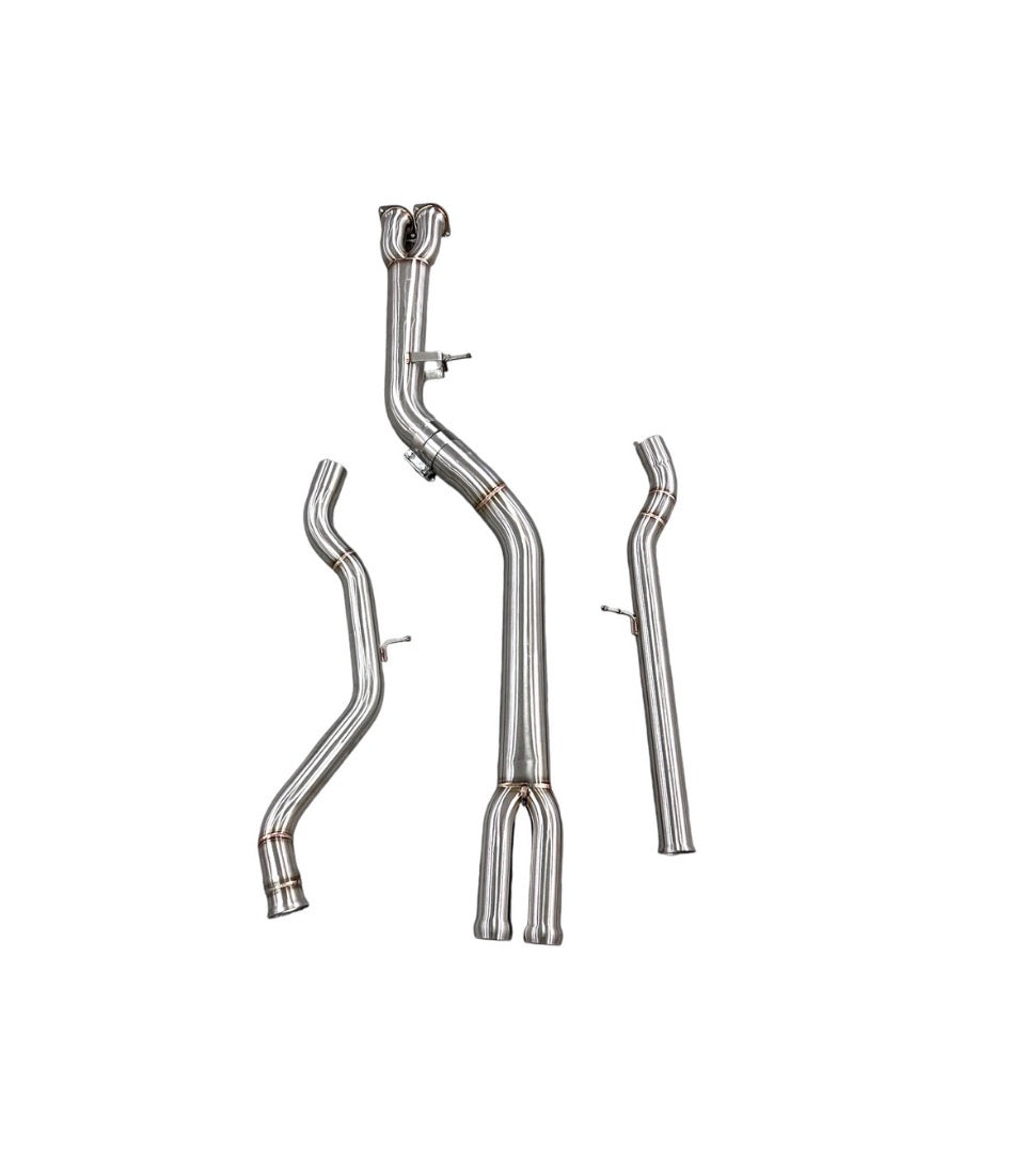 MAD BMW F87 M2C S55 Single Midpipe Non-Resonated W/ Brace