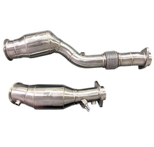 Load image into Gallery viewer, MAD BMW S58 Catted Downpipes M3 M4 G80 G82 G83 W/ No CEL Guarantee &amp; Flex Section
