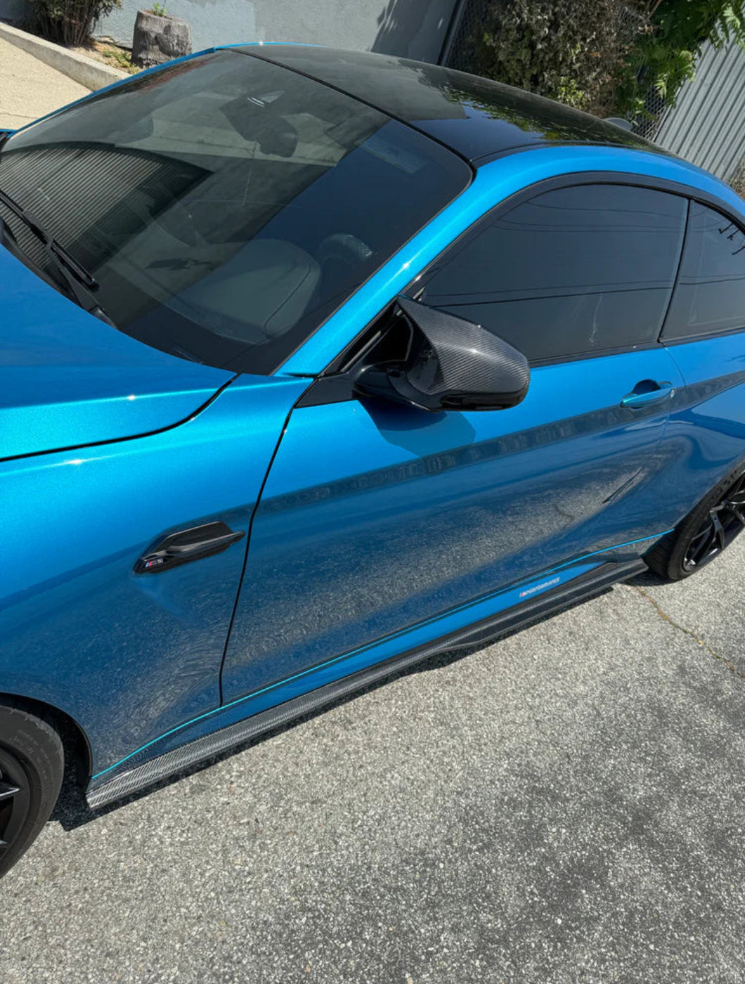 F87 BMW M2 V3 Carbon Fiber Side Skirt Extensions