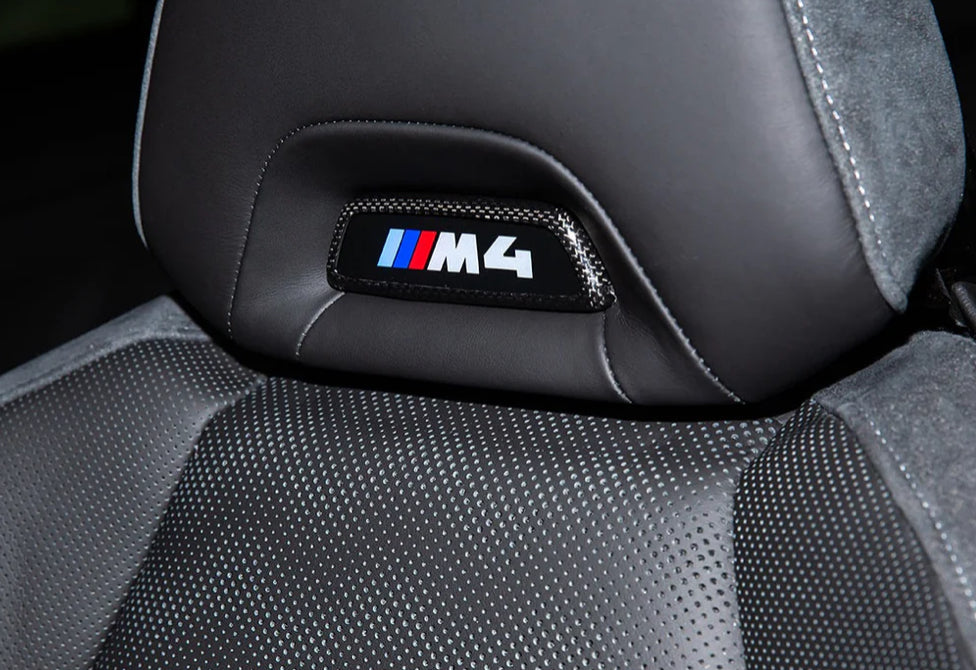BMW Dry Carbon Fiber Seat Badge Trim (Autotecknic)