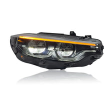 Load image into Gallery viewer, F8x BMW M3/M4 &amp; F32 4 Series Coupe LCI2 Ikon Style Headlights W/ Switchable Yellow/White DRL&#39;s
