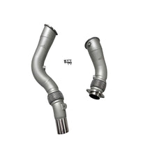 Load image into Gallery viewer, MAD BMW S55 3.5" Fat Boy Downpipes M2C M3 M4 W/ Flex Section
