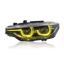 Load image into Gallery viewer, F30/F31 3 Series LCI Style V2 Yellow/White LED Headlights (2012 - 2019)
