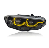 F8x BMW M3/M4 & F32 4 Series Coupe LCI2 Ikon Style Headlights W/ Switchable Yellow/White DRL's