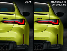 Load image into Gallery viewer, BMW M3 / M4 Competition 2021+ (G80/G82) BLACKLINE Rear Reflector Overlay Kit
