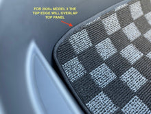 Load image into Gallery viewer, P2M Tesla Model 3 Complete 5PCS Checkered Floor Mats: Dark Grey
