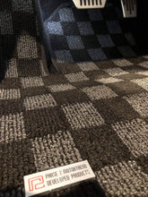 Load image into Gallery viewer, P2M Tesla Model 3 Complete 5PCS Checkered Floor Mats: Dark Grey
