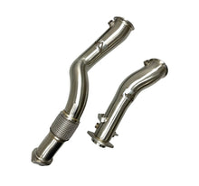 Load image into Gallery viewer, MAD BMW 2021+ S58 G80 G82 G83 G87 M3 M4 M2 3.5" Downpipes Catless Hydroformed
