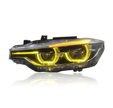Load image into Gallery viewer, F30/F31 3 Series LCI Style V2 Yellow/White LED Headlights (2012 - 2019)
