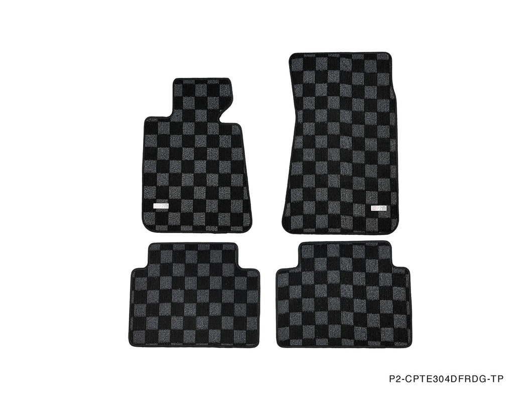 P2M BMW E30 1984-91 3-SERIES (COUPE/SEDAN) RACE FLOOR MATS : DARK GREY (FRONT/REAR)