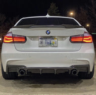 F30 AK Style Carbon Fiber Rear Diffuser