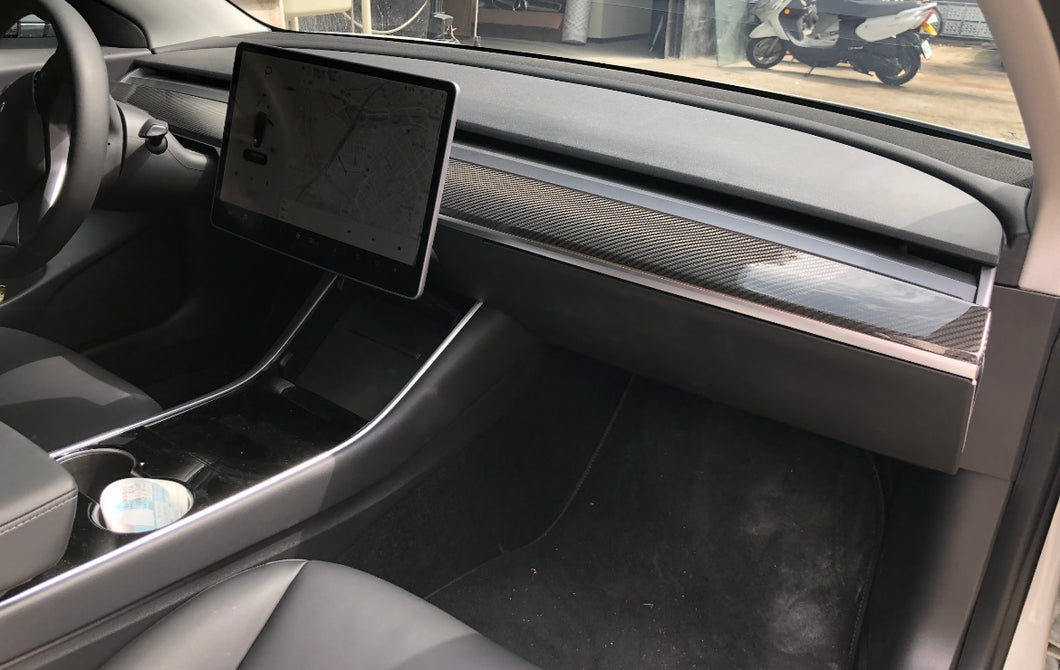 Tesla Model 3 Carbon Fiber Dashboard Trim