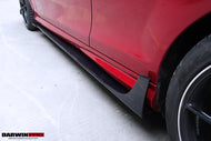 2012-2014 Mercedes Benz W204 C Class Coupe DP Style Carbon Fiber Side Skirts
